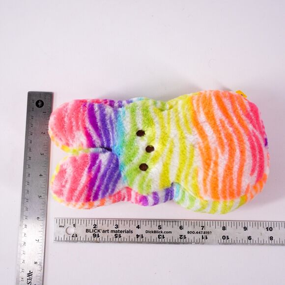 Peeps Neon Rainbow Bunny Rabbit Plush 10" Doll Toy Stuffed Animal Easter Plushie - Picture 7 of 7